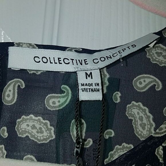 Stitch Fix Collection Concept sheer top Sz M  NWT - Picture 2 of 5